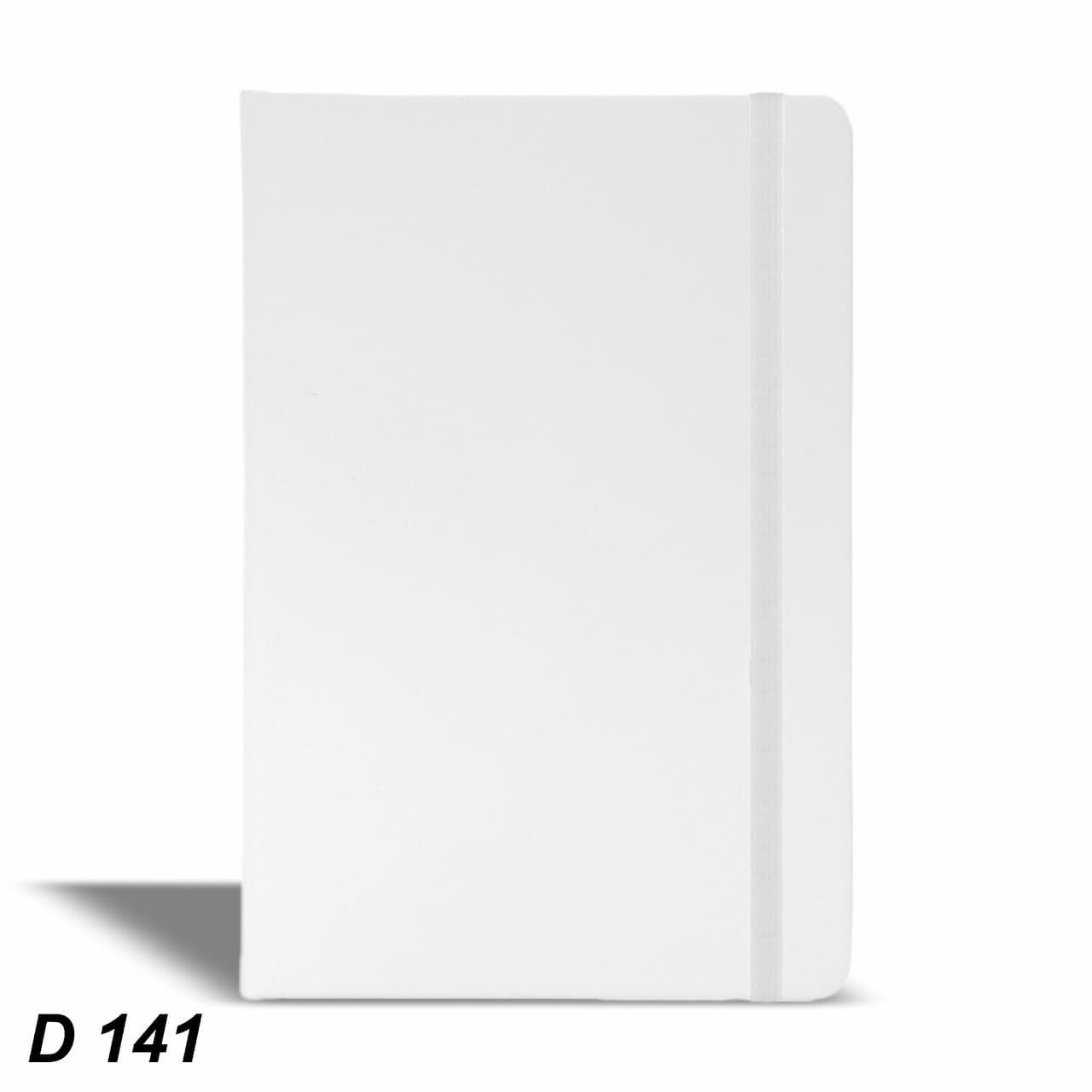 Elastic White Notebook | A5 Size – custom branded notebook