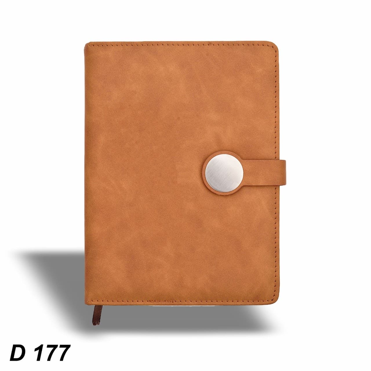 Round Flap Tan Notebook | A5 Size – custom branded notebook