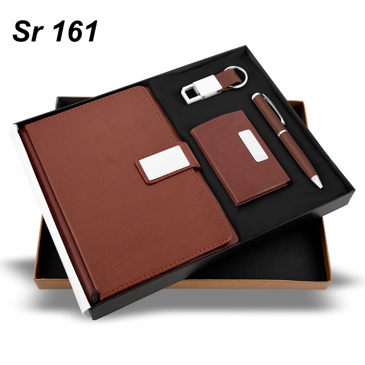 Gift Set – Mars Executive – 4-in-1 (A5 Diary + Pen + Keyring + Card Holder) – custom branded combo sets