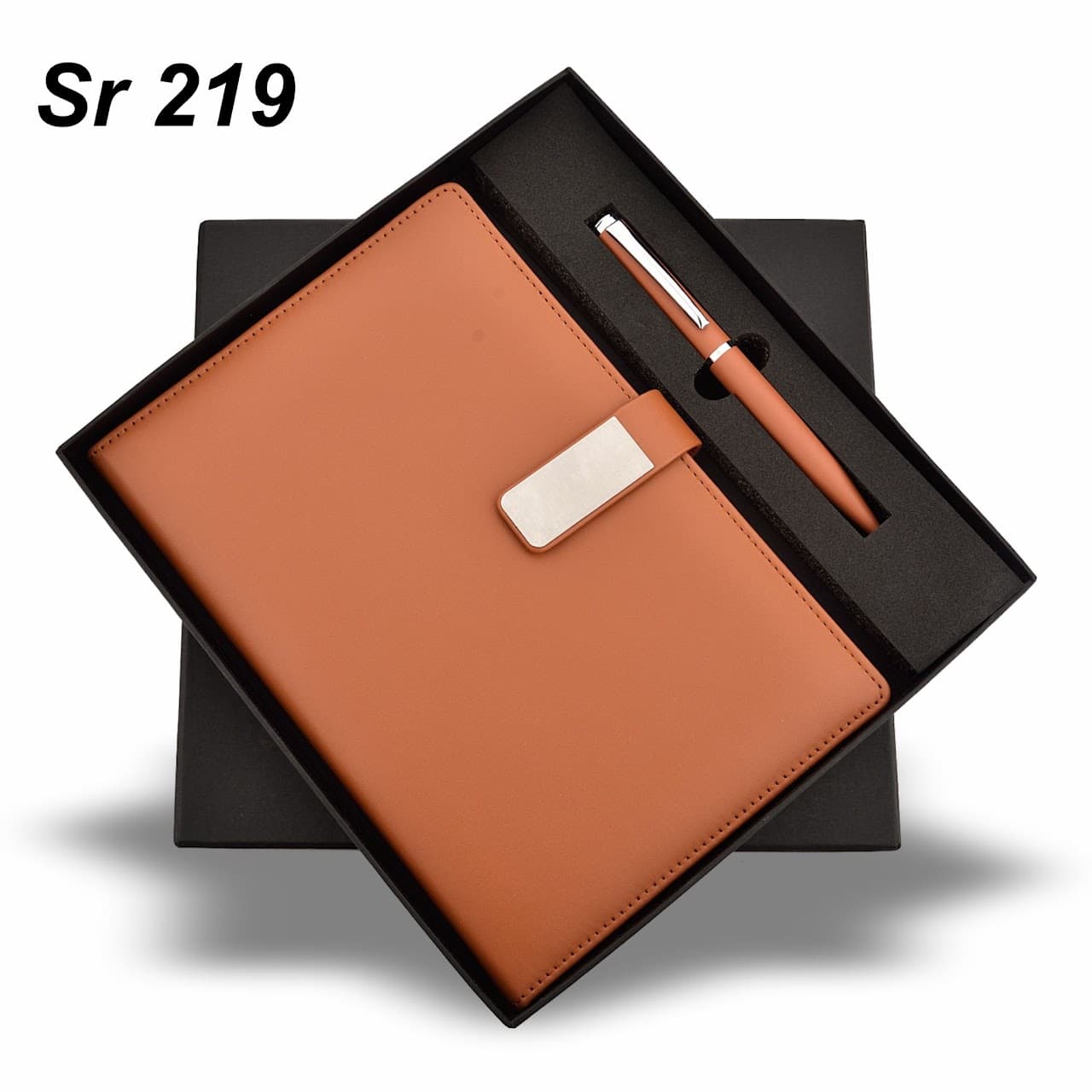 Gift Set – Premium Diary Tan – 2-in-1 (A5 Diary + Pen) – custom branded combo sets