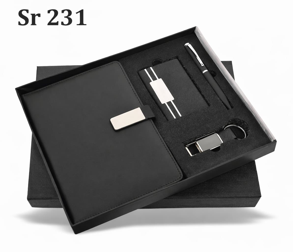 Gift Set – Diary Executive – 4-in-1 (A5 Diary + Pen + Keyring + Card Holder) – custom branded combo sets