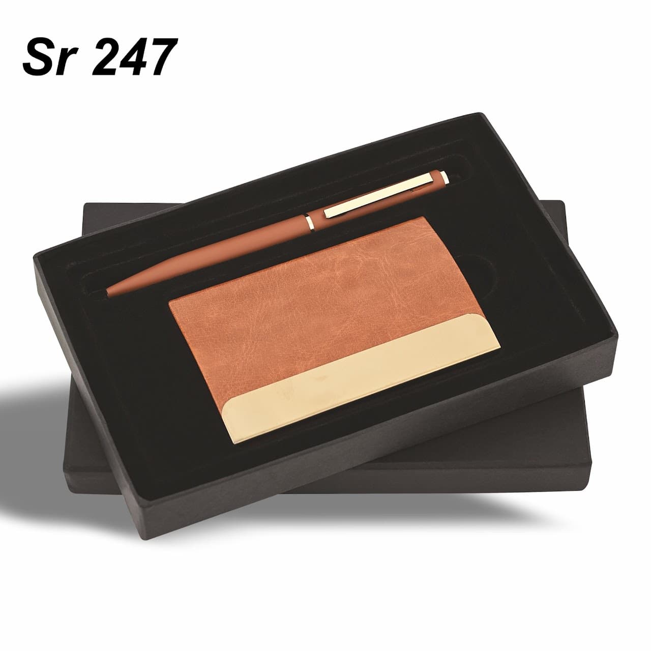 Gift Set – Leatherette – 2-in-1 (Pen + Card Holder) – custom branded combo sets