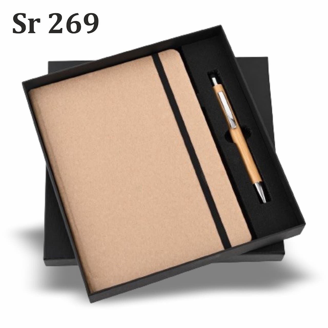 Gift Set – Eco Elastic Diary – 2-in-1 (A5 Diary + Pen) – custom branded combo sets