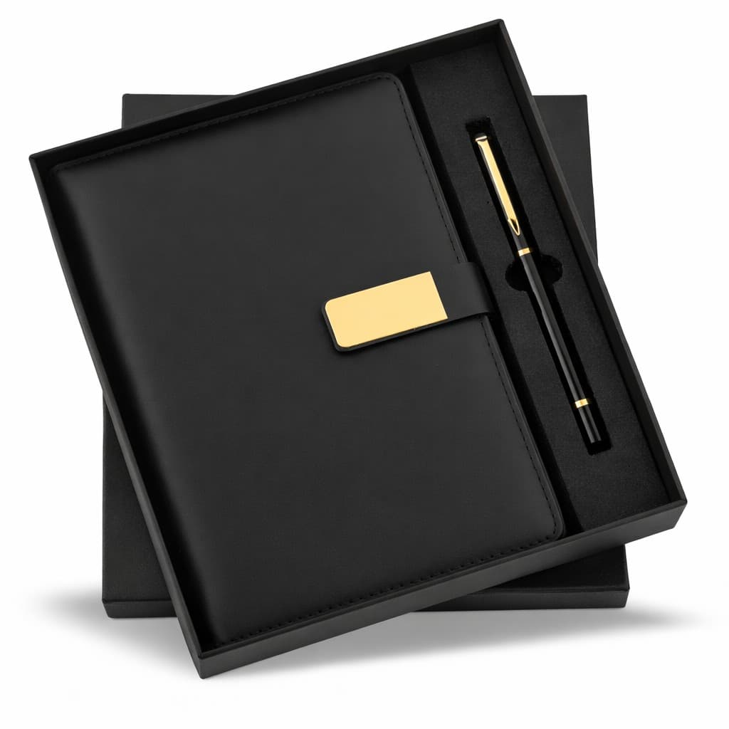 Gift Set – Diary Classic – 2-in-1 (A5 Diary + Pen) – custom branded combo sets