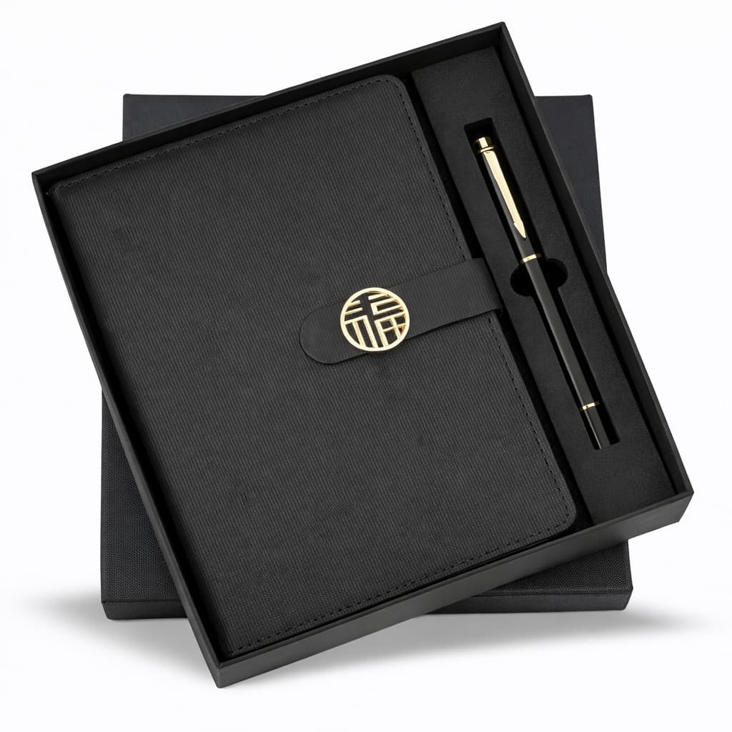 Gift Set – Diary Classic – 2-in-1 (A5 Diary + Pen) – custom branded combo sets