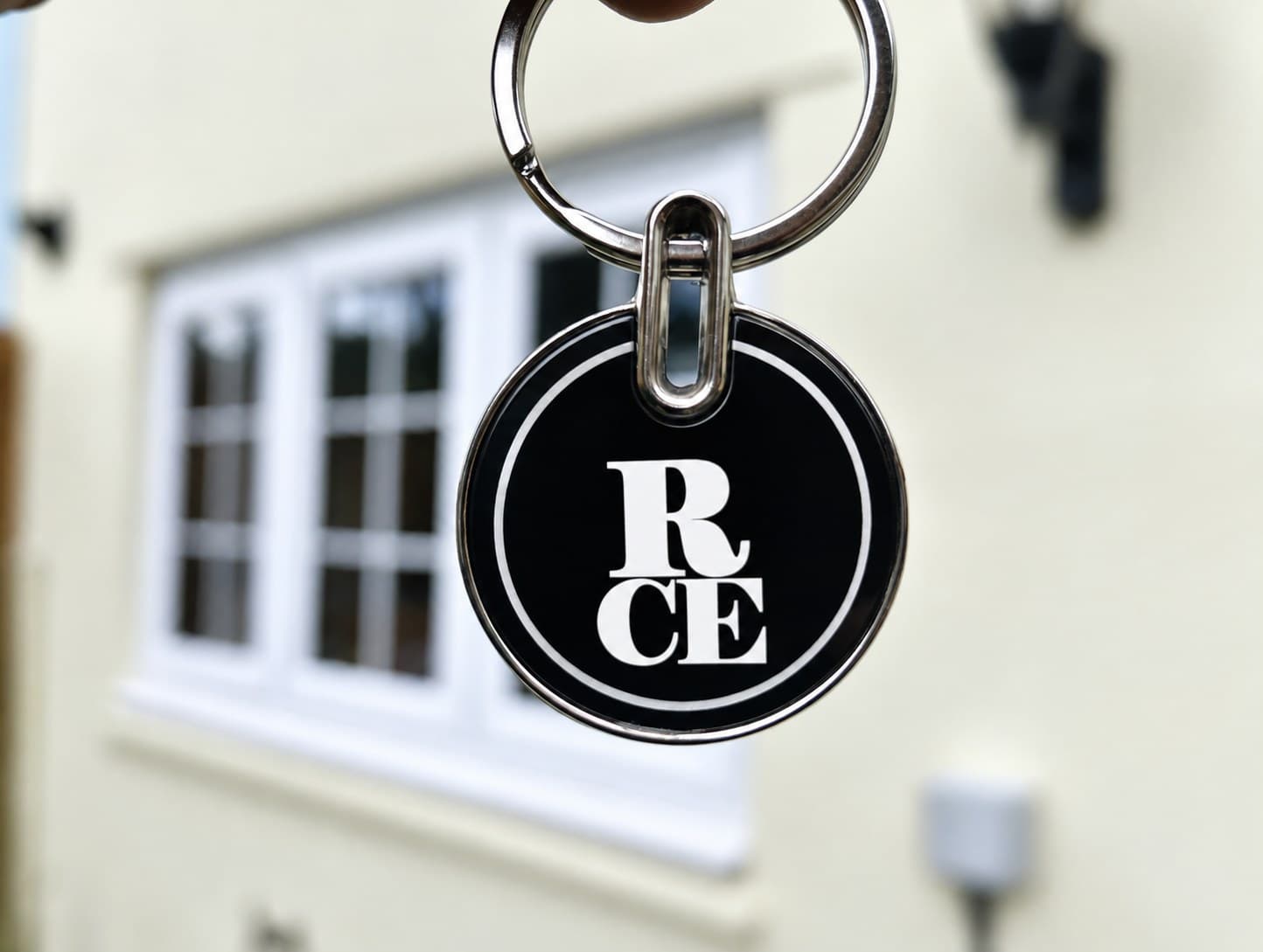 Engraved metal keyring branded for Renovo Classic Engineering