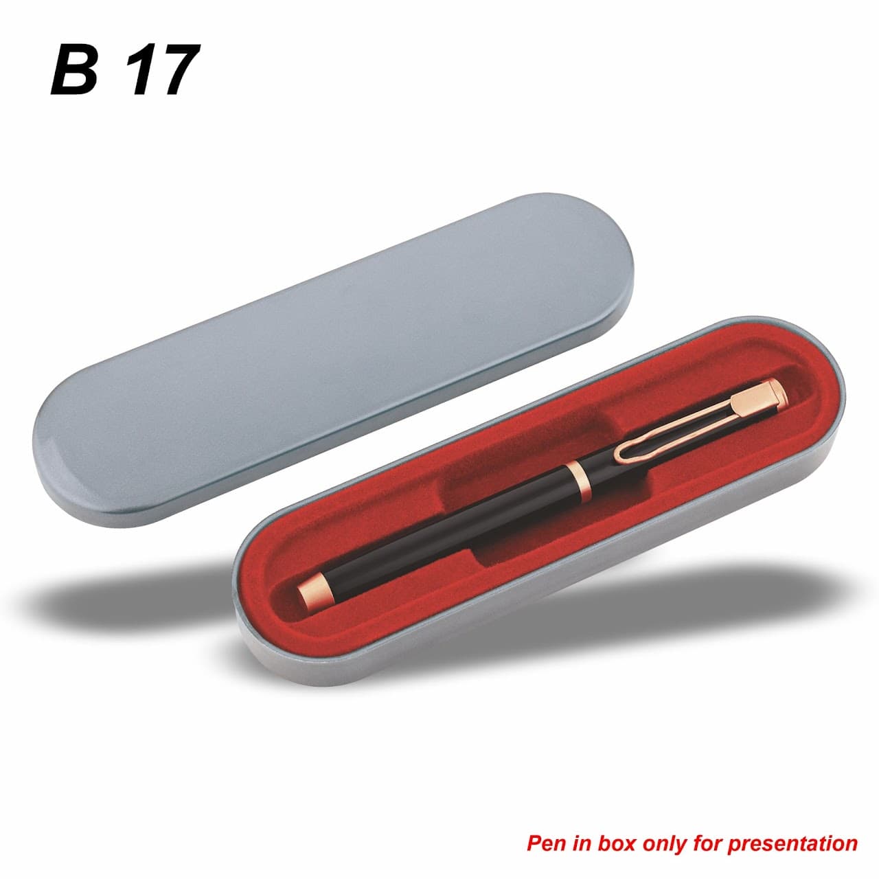 Premium Metal Box (Silver) Pen – custom branded pen
