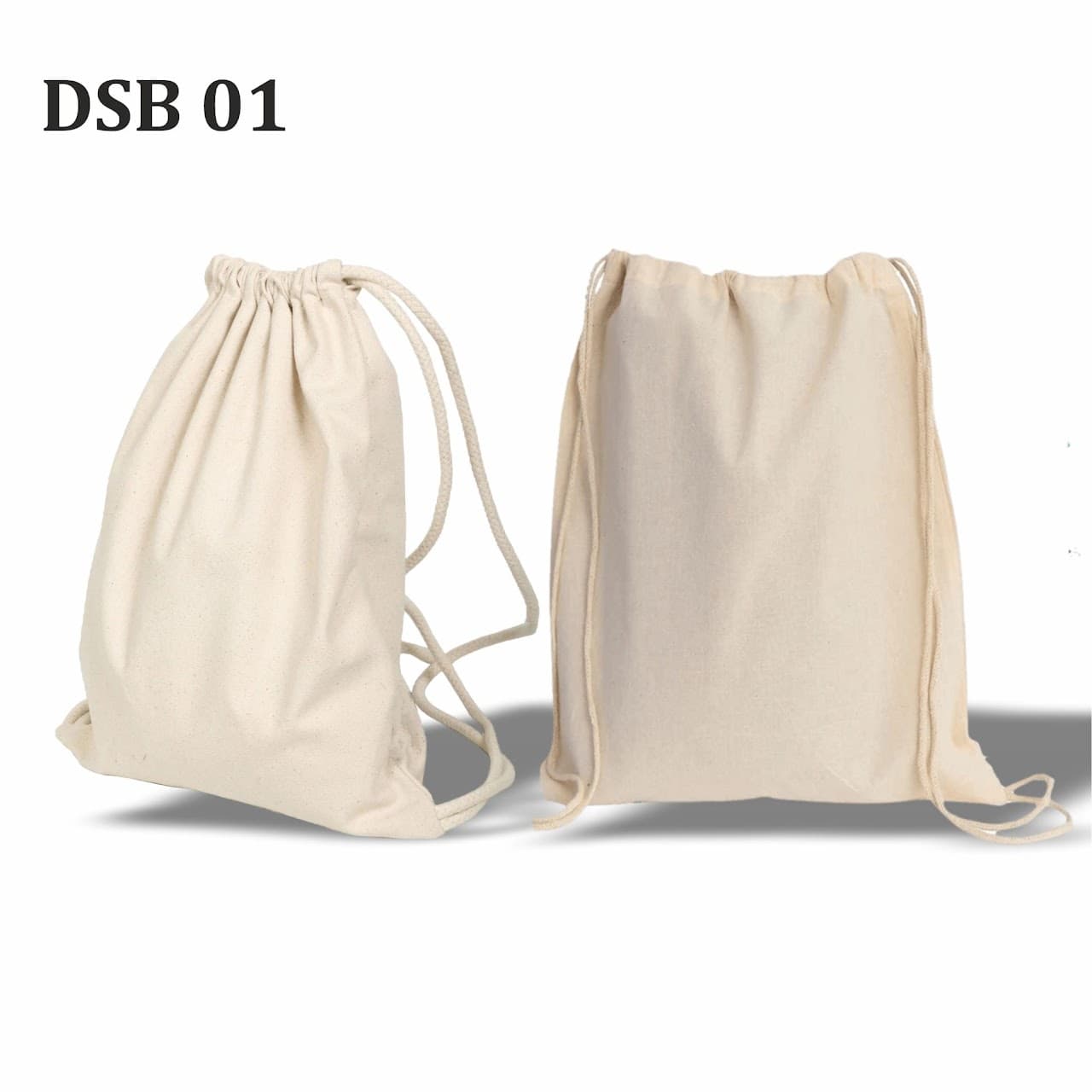 Drawstring Bag – White - 36 × 50 cm (14 × 19.7 in) – custom branded bags