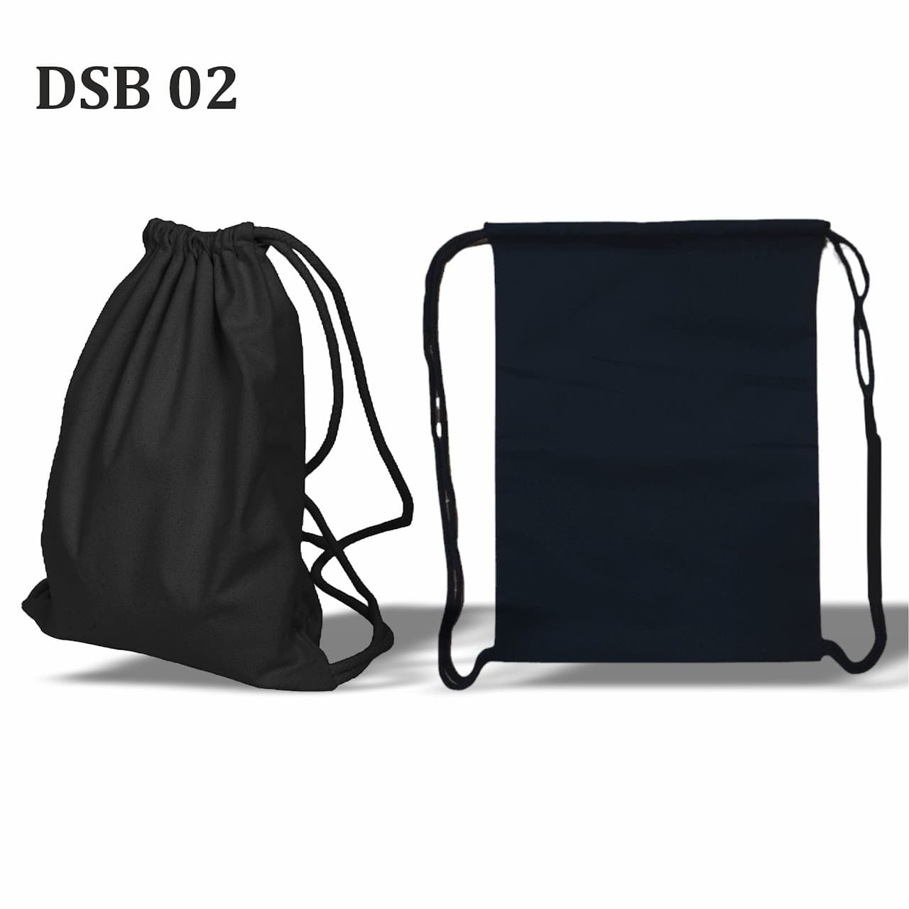Drawstring Bag – Black - 36 × 50 cm (14 × 19.7 in) – custom branded bags