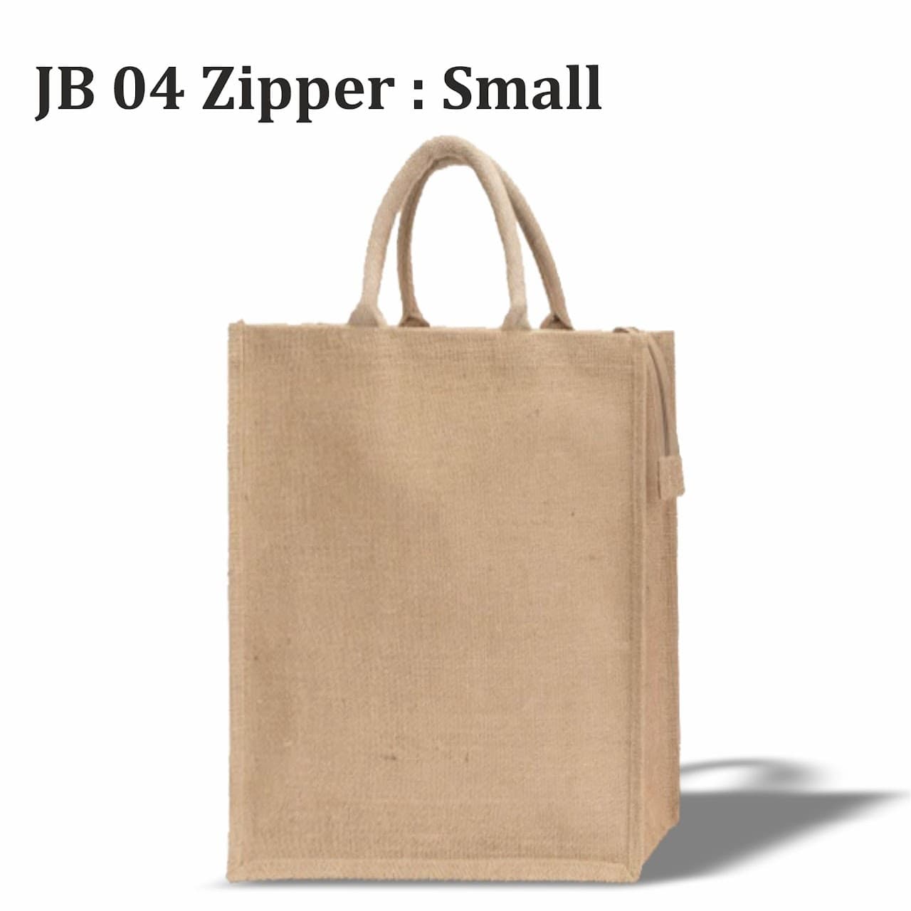 Zipper Jute Bag – Small - 40.6 x 33 x 12.7 cm (16 x 13 x 5 in) – custom branded bags