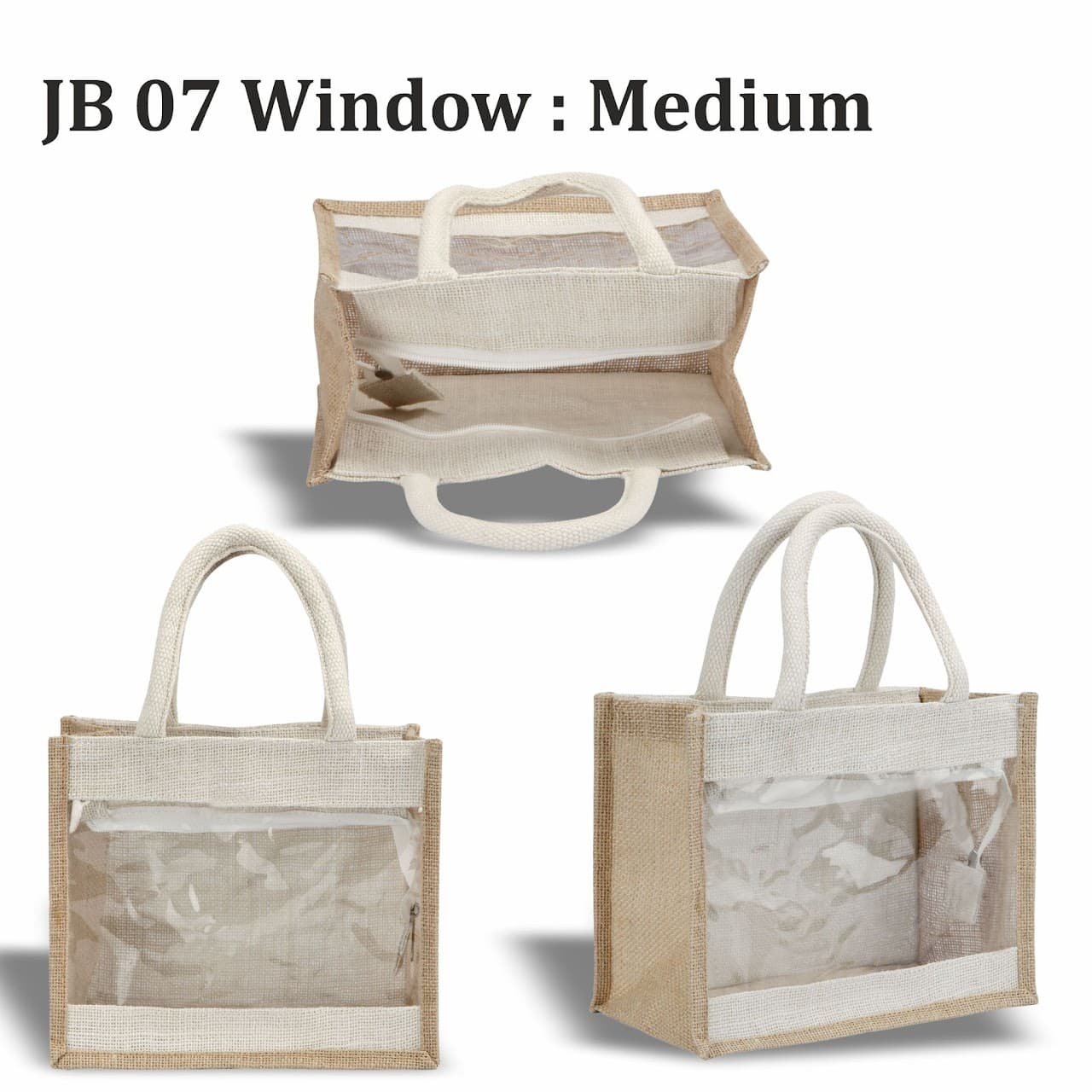 Window Jute Bag – Medium - 8 × 10 x 5 in – custom branded bags