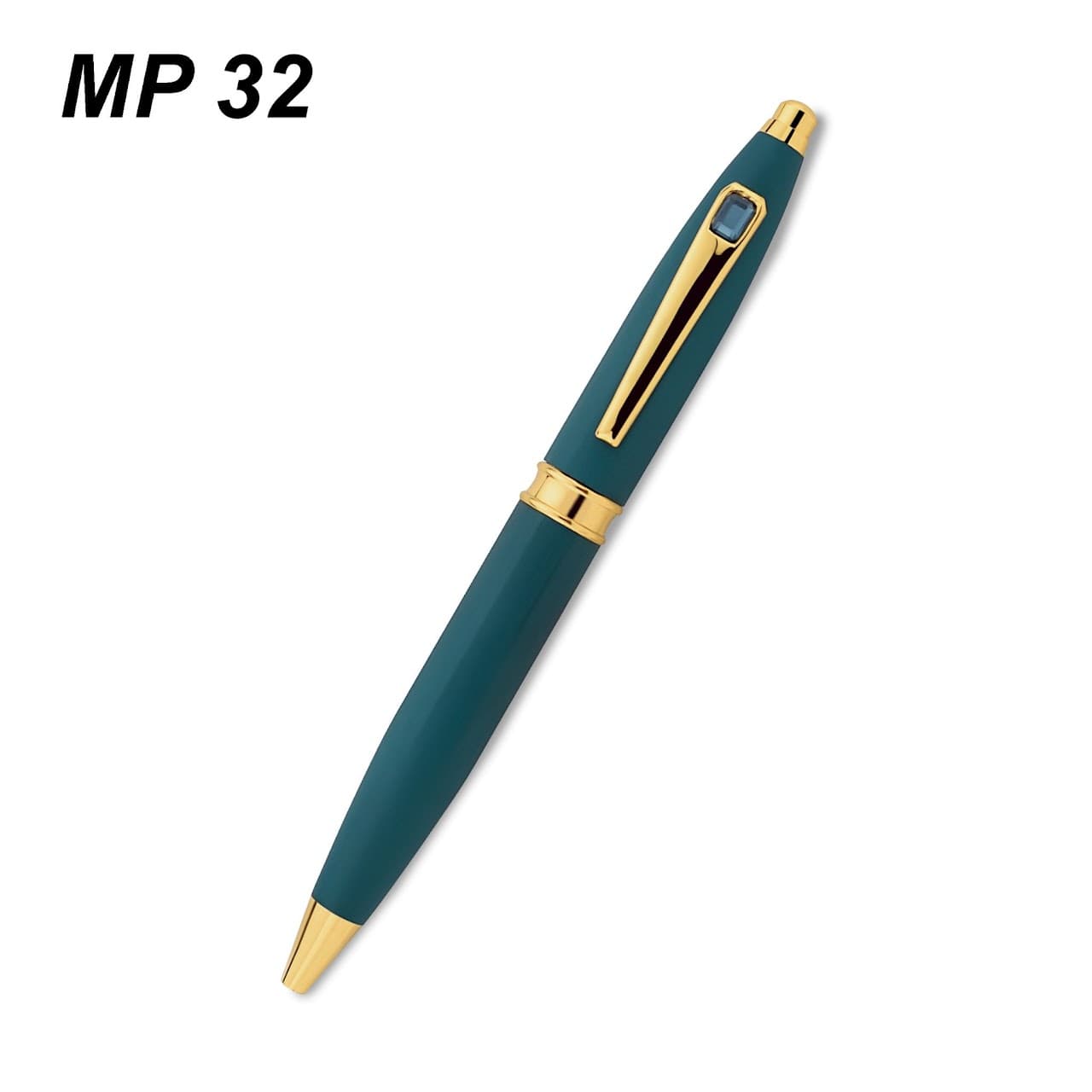 Green Stone Pen – custom branded pen